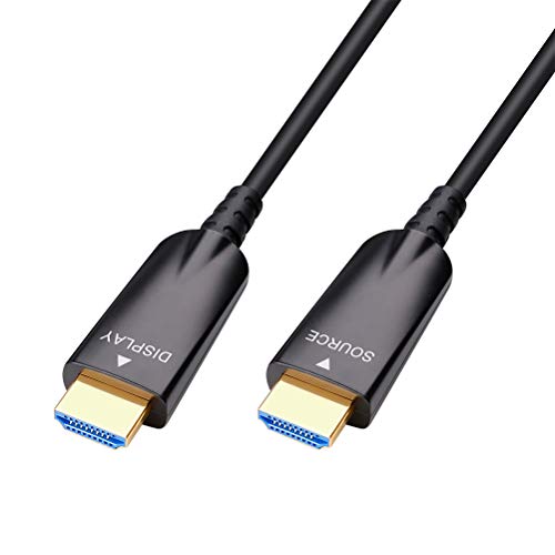 DTECH 光ファイバーHDMIケーブル 100m 4K 30Hz 1080p 60Hz ハイスピード スリム やわらか 延長 長距離配線|Chack0605