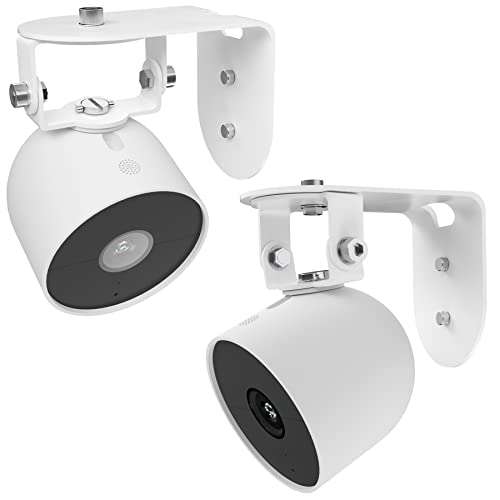 Zwolf メタルウォールマウント Google Nest Cam Outdoor Battery 第2時人相応う 落っこちる押しとどめる より好いたらしい可視性角を申し入れ (2個風呂敷き包み)