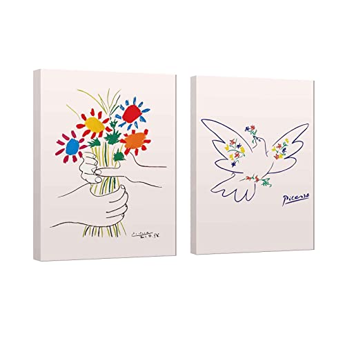 パブロ・ピカソ作品 花束を持つ手 輪舞 2作品 edition サインなし