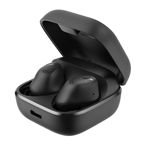 ゼンハイザー Sennheiser ワイヤレスイヤホン ACCENTUM True Wireless ブラック 高性能ドライバー 28時間再生 ハイブリッドノイズキャンセリング 外音取り込み機能 bluetooth 5.3 IP54 ポケットサイズ ワイヤレス充電｜Chack0605