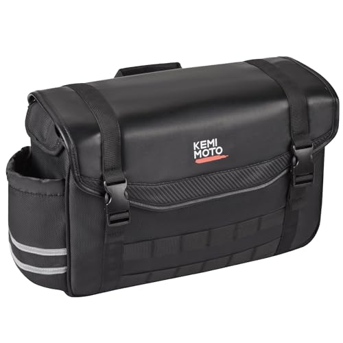 KEMIMOTO バイク サイドバッグ 8L バイク用 サドルバッグ レブル250 サイドバッグ汎用 防撥水 ドリンクホルダー付属 金具防錆 小物収納 汎用性rebel250/500/1100 VN250 ct125 dax250 KM701