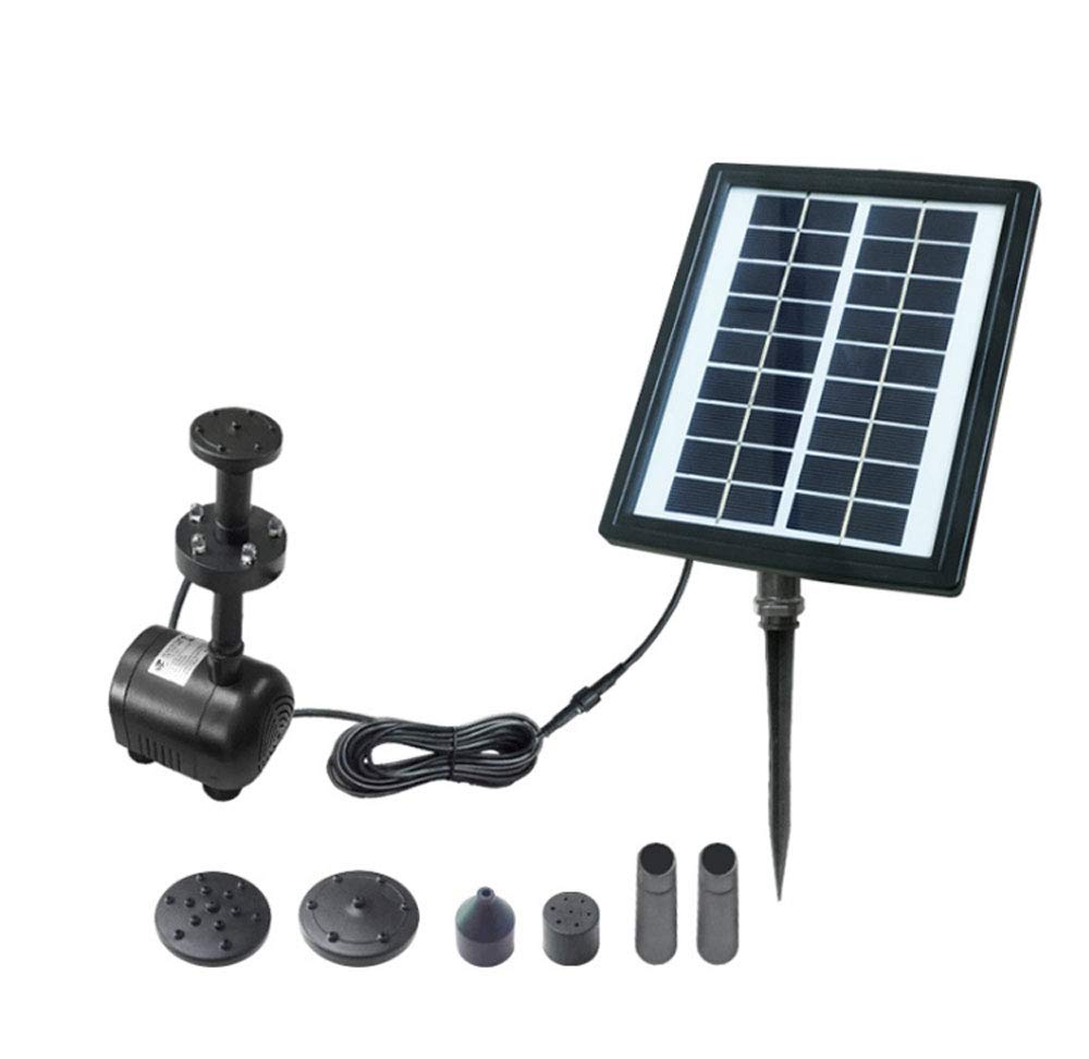 Hiro ソーラー噴水ポンプ LEDライト付き 池ポンプ 噴水ポンプ ソーラーパネル発電ポンプ 太陽光発電 蓄電 夜間使用可能 池 庭 ガーデン用に LEDライト付き 夜間点灯