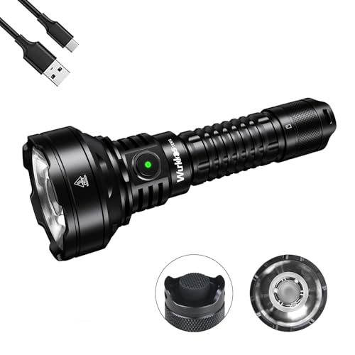 Wurkkos TD01C懐中電灯 led 強力 1039M超強遠射 戦術懐中電灯 2000ルーメン超高輝度 IPX8防水 USB-C充電式 5つモード 護身用 登山 防災 ハイキング-黒