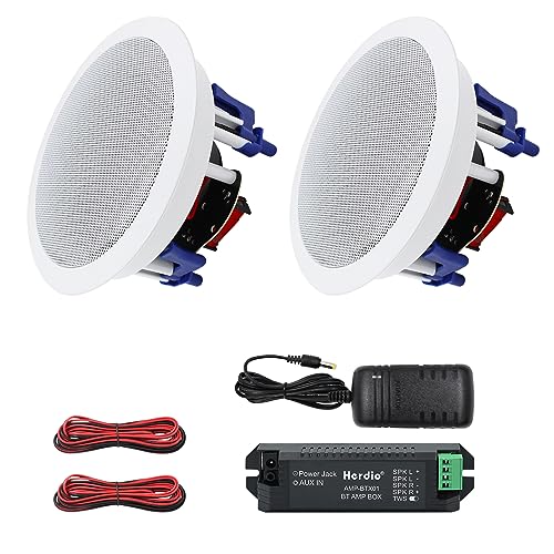 Herdio 300W Bluetooth 上昇限度埋め込み型金棒引き 2通い路/ラウンド型/1本 白いこと 18.5糎 8Ω 上昇限度金棒引き