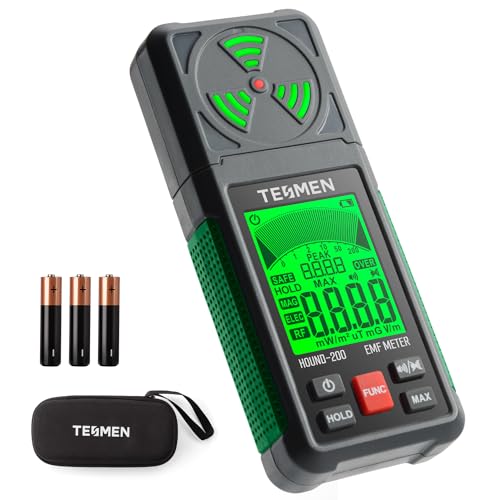 TESMEN電波位置づける器、HOUND-200 電波計： EF、RF、MF、無線LAN交通信号用3-インチ-1携帯型さがし当てる器、身寄りや室外のEMF精神測定検査や生きすだま狩猟に ? 緑であること