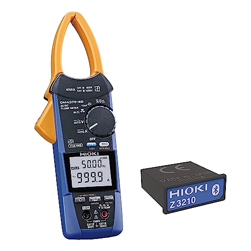 HIOKI (日置電機) AC/DCクランプメータ CM4375-90 ワイヤレスアダプタZ3210 セット品 AC/DC 1000A 真の実効値 挟みやすい 日本製 防塵 防水 交流電流 直流電流 交流電圧 直流電圧 直流電力 携帯用ケース付属