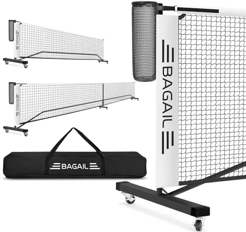 BAGAILピックルボールネットアウトドア用 2インチ1型 6.7Ｍ/3.35Mサイバー空間 携帯型 室外取り締まり大きさ 取り締まりフルサイズ どんぶり鉢収集家付き添い人 360度回転させる能力のあるな鍵を掛ける付き添い人キャスター 移し替えるし分かりやすい キャリングバッグ付き添い人 室外屋内運転通い路 飾り気の無いに組み立て