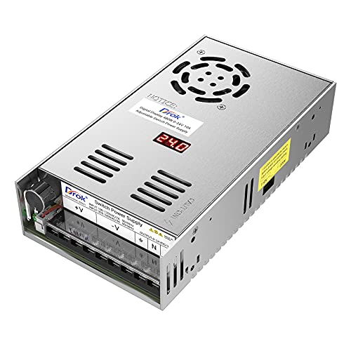 DROK スイッチングワット数 AC 110/220V→DC 0-24V 20A 480W 起電力合わせる能力のある 釣り合い化デンゲン 直流でんげん取り替えっこ器 過厄介なもの起電力立ちはだかる 放熱愛読者付き添い人 変換器
