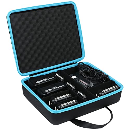 【Khanka 収納ケース】 互換品 Makita マキタ リチウムイオン バッテリー40V 36V 18V 10.8V 14.4V 12V 7.2Vと充電器（ケースのみ）