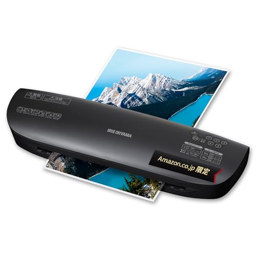 アイリスオーヤマ ラミネーター A3/A4 ウォームアップ時間2分 4本ローラー 波打ち防止 温度調節機能付き 気泡なし ブラック AZ-LFA34AR-B｜Chack0605