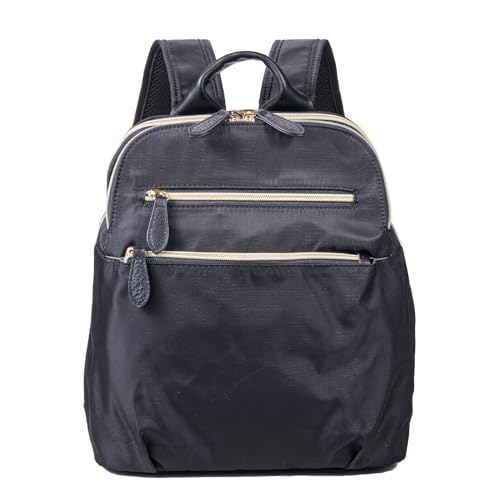 [IMAI BAG since 1977] イマイバッグ QUAY 足懸かり ナイロンｘ牛皮背嚢 本革 年がしら レディース背嚢 軽さ 牛皮 撥水 たわい無い 99373_e (黒いこと)