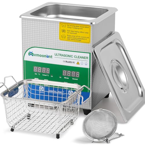Mxmoonant 2L デジタル超音波洗い濯ぎ機 卓上型超音波洗浄剤 60w 20-80℃暖める可 0-30時間タイマー 40? 豪然たる洗い濯ぎ 耐食性 小型 パウダーコンパクト 御役目身寄り両用 部分品 貴金属部分品 ウォッチ メガネ ひげそり 日本語言いあらわす書付き添い人