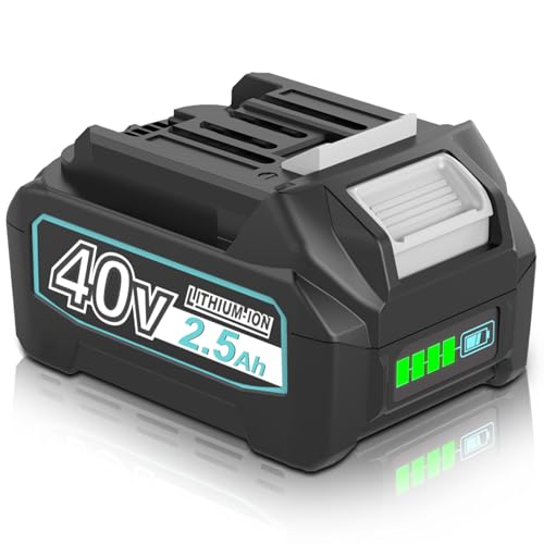 Amoresbat 互換 マキタ 40v バッテリー BL4025 2500mAh 1個 パワーアップ マキタ 40Vmax バッテリー BL4025 BL4035 BL4050 BL4060に互換可能 LED残量表示 高耐久性設計 BMS基板搭載 PSE認証取得済 5億円製造物責任保険付｜Chack0605