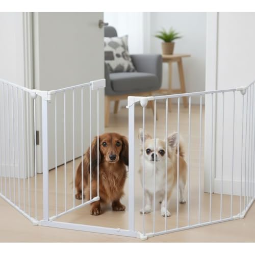 ハースゲート 6面 部屋の入り口付き添い人 (高さ75糎) 置くだけ 愛玩動物駒寄せ 愛玩動物論理ゲート もの言う花論理ゲート 暖房器差し固める 独立独行式 レイアウト親しさ 室内 論理ゲート 犬 折りたたみ 上がり段 犬 柵 iimono117 (5面 白いこと)