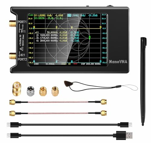 NanoVNA-H4 ベクトルネットワークアナライザ、V4.3 10KHz -1.5GHz HF VHF UHF ポータブルアンテナアナライザ、4インチタッチスクリーン、脳波測定器、Sパラメータ、VSWR、位相、遅延、スミスチャート測定｜Chack0605