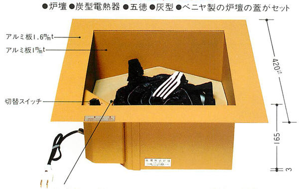 楽天市場】2000円OFFクーポン対象! 茶道具 電熱器 炉壇 炉色 電気炭付