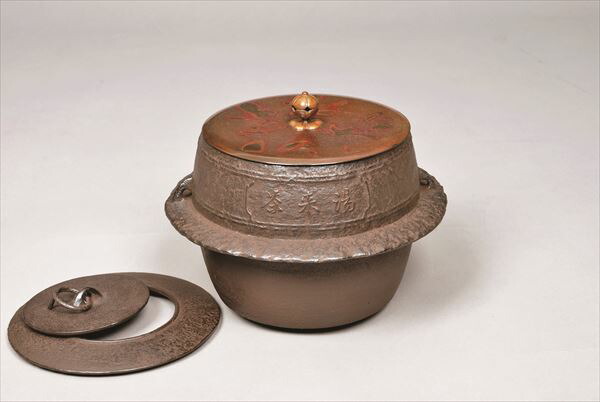 楽天市場】水滴 書道 高岡銅器 文福茶釜 : がらんどう