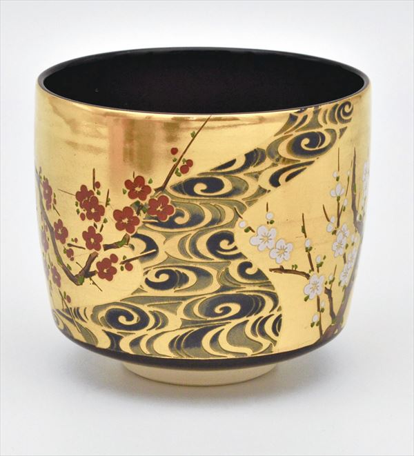 楽天市場】茶碗 金地 光琳梅 宮地英香作 茶道具 茶道 琳派写し 紅白梅