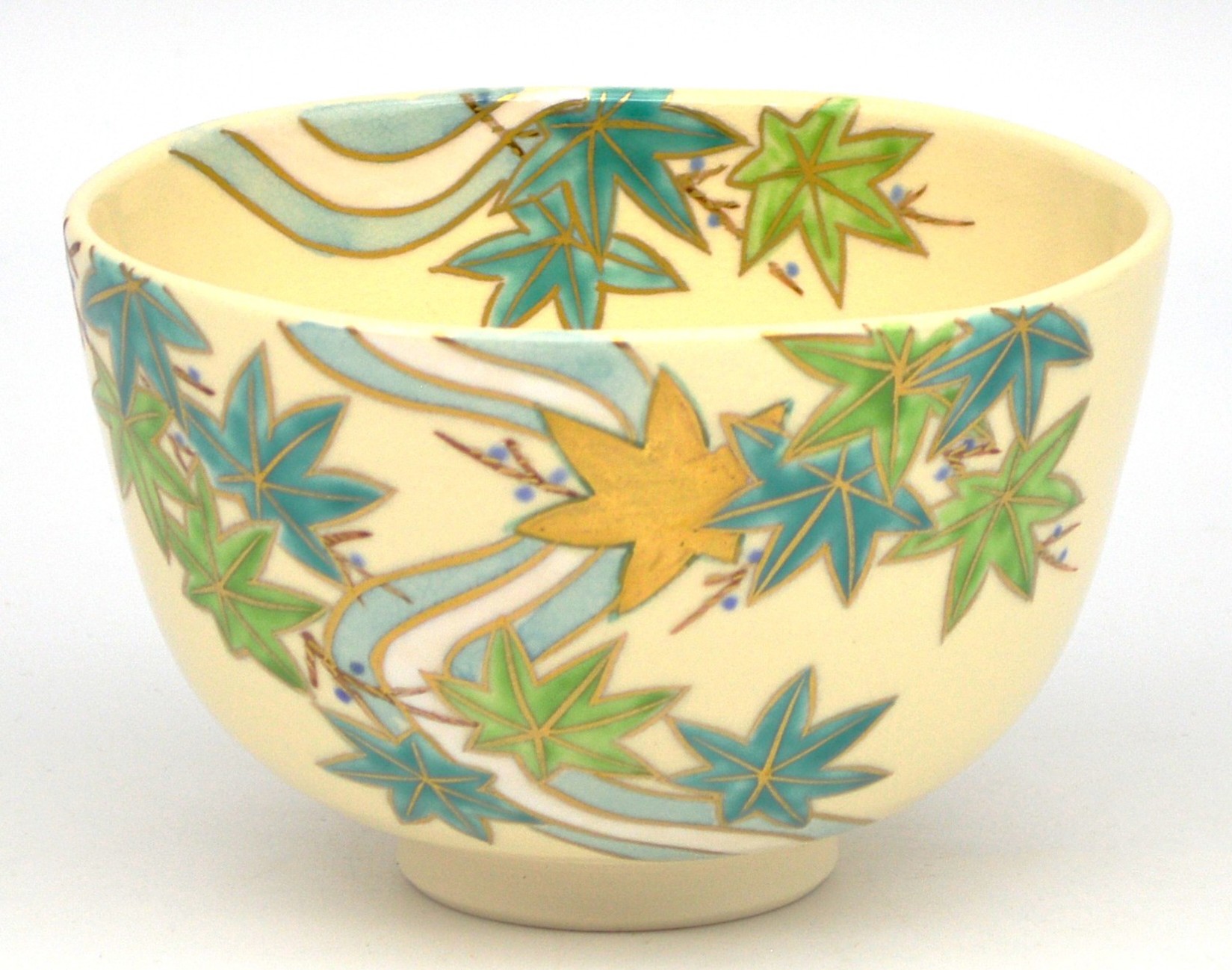 楽天市場】【茶器/茶道具 抹茶茶碗】 青楓に波 手塚桐鳳作 : いまや