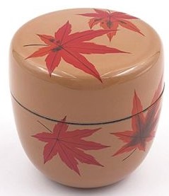 中棗 木質 白漆 紅葉 (化粧箱)|茶道具商 左座園
