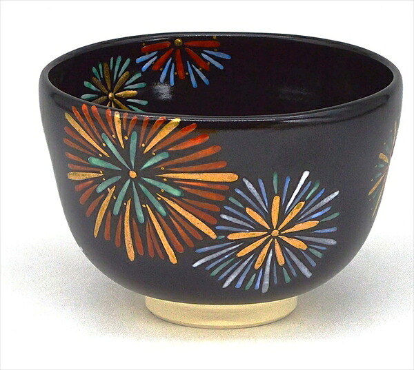 茶碗 黒釉 花火 山岡善高作(桐箱)|茶道具商 左座園