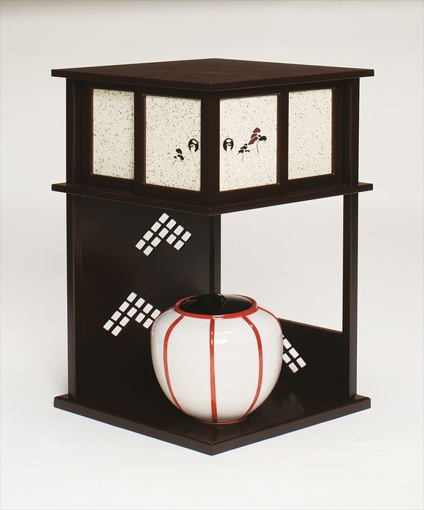 大口水指　惺斎好　溜塗　海松貝蒔絵 大口水指 惺斎好 溜塗 海松貝蒔絵 大口水指 惺斎好