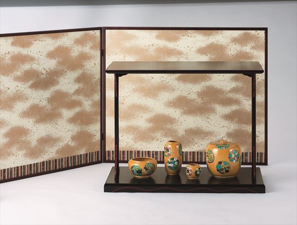 楽天市場】【茶器/茶道具 お棚】 及台子 青漆爪紅 宗旦好写し