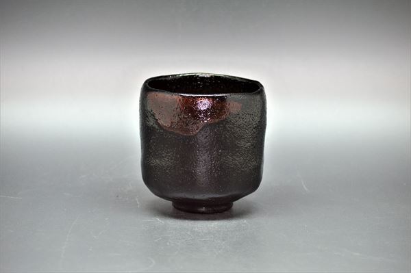 黒楽焼筒茶碗　鶴　19 黒楽筒茶碗 銘 三鳥 文化遺産オンライン