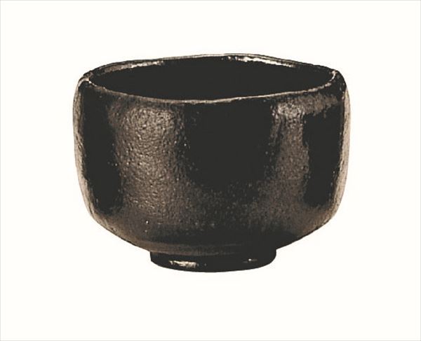 楽焼 佐々木昭楽 長次郎写 ムキ栗 茶碗 黒楽 四方 抹茶碗 茶道具 共箱 共布 ムキ栗」長次郎写 佐々木昭楽 | takako_market