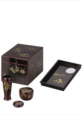 楽天市場】利休茶箱 掻合塗 扇面 湖彩作（化粧箱）（茶箱・棗・香合