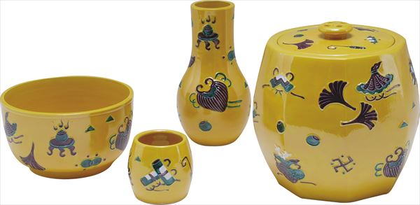 楽天市場】皆具 紺紫交趾 菊唐草 谷口菁嵐作（桐箱） : 茶道具商 左座園