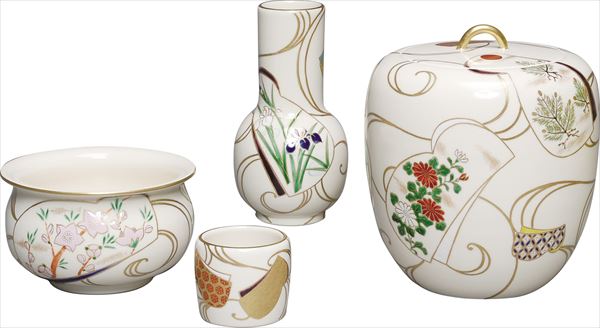 楽天市場】皆具 紺紫交趾 菊唐草 谷口菁嵐作（桐箱） : 茶道具商 左座園