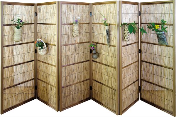 楽天市場】花寄屏風 四枚折 ※写真は使用例です。花籠や花寄釘等