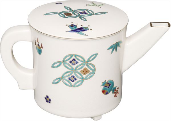【茶道具/水注】片口水注 七宝宝尽 御室窯（桐箱）