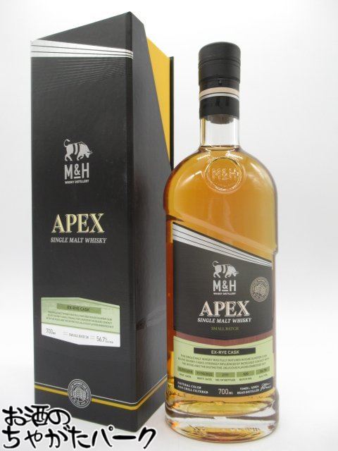 M&H APEX シングルモルトウイスキー 700ml サイズ酒販、THE M&Hウイスキーの第3弾として「APEXシングル