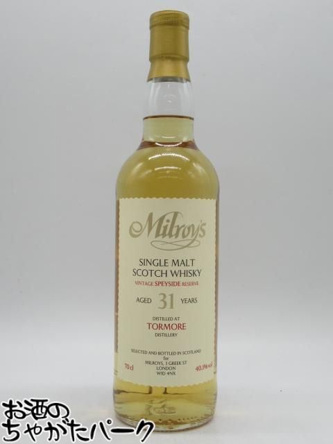 トーモア 31年 1992 ホグスヘッド ヴィンテージリザーヴ (ミルロイズ) 40.1度 700ml