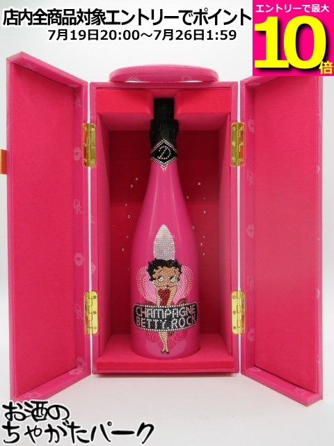 【マラソン期間中エントリーでポイント10倍!】【BETTY BOOPデザインボトル】 D.ROCK ディーロック ベティロック ピンク レザーボックス入り 750ml (ベティちゃん)|お酒のちゃがたパーク 店