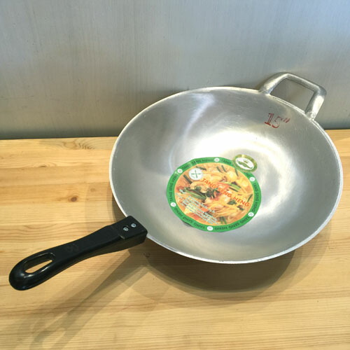 【15インチ/35cm】ガタ（大） タイ式フライパン フライパン　調理器具　タイ料理　アジアン料理　タイ雑貨　タイスキ鍋　アジアン雑貨　エスニック　タイ専門店　タイフード　ステンレス鍋　Thai　バンコク
