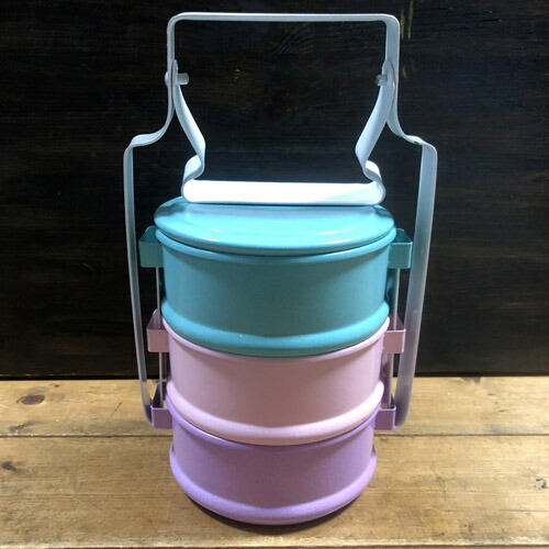 楽天市場】【4段式弁当箱 黄色】タイのお弁当箱ピントーホーロー弁当箱