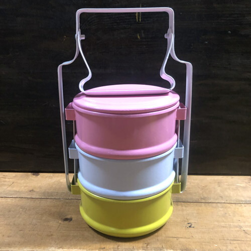 楽天市場】【4段式弁当箱 黄色】タイのお弁当箱ピントーホーロー弁当箱