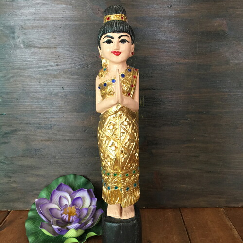 サワディー人形 Amazon.co.jp: サワディー人形 座り姿41cm青（B）[ノイ] タイの人形