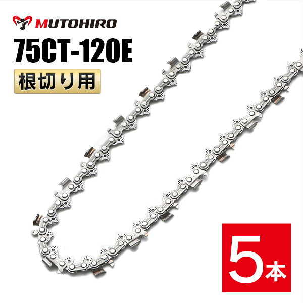 むとひろ 根切り用 ソーチェーン 75CT-120E 5本入 超硬刃 レスキューチェーン店 ビーバーの州 75DX-120E相応う 不仕合わせ用 替刃 替え刃 刃 チェーン店刃 OREGON ソーチェン チェンソー