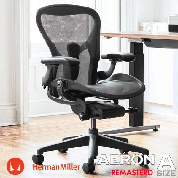 売り銀座2005年購入 ハーマンミラー Herman Miller アーロンチェア Aeron Chair Bサイズ ポスチャーフィット ポリッシュドアルミベース フル装備 ハーマンミラー