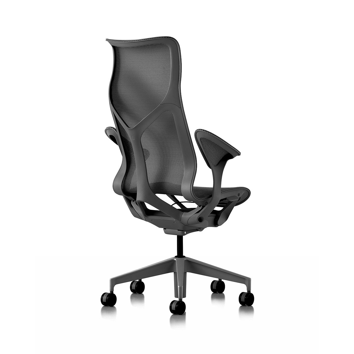 【楽天市場】Cosm Chair コズムチェア グラファイト ハイバック/リーフアーム/シートサスペンショングラファイト：アーロンチェア
