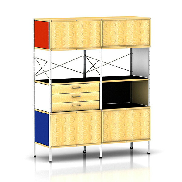 楽天市場】イームズ ストレージユニット ユニット：2段 2列 ドア付