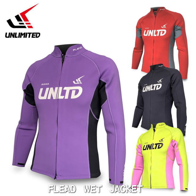 NEW新作【UNLIMITED・アンリミテッド 】UWA0711 UNLIMITED RUSH ウェットジャケット メンズ ジャケット ネオプレーン ウエット素材 JETスキー ウエイクボード ライフジャケット
