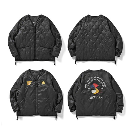 TAION(タイオン) ジャパンスペシャル リバーシブル ベトジャン ダウンジャケット (Black)|chamber