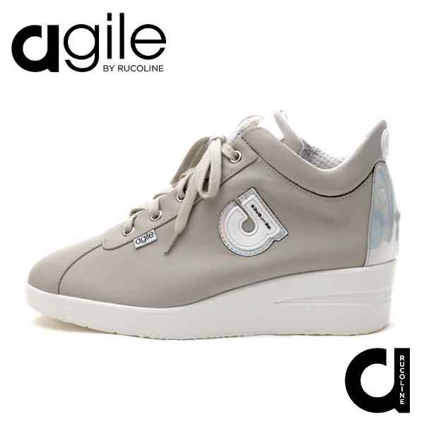 限定価格セール 本革 グレー Agile 193gy スニーカー ３e 牛革 グレー 193 Sport 本革leather スニーカー ヨーロピアンカーフサイドファスナー付 ルコライン バイ アージレ Sale The Fashion 光沢 京都 取扱店 Line Ruco By Agile 切り替え 合皮 シルバー Agile