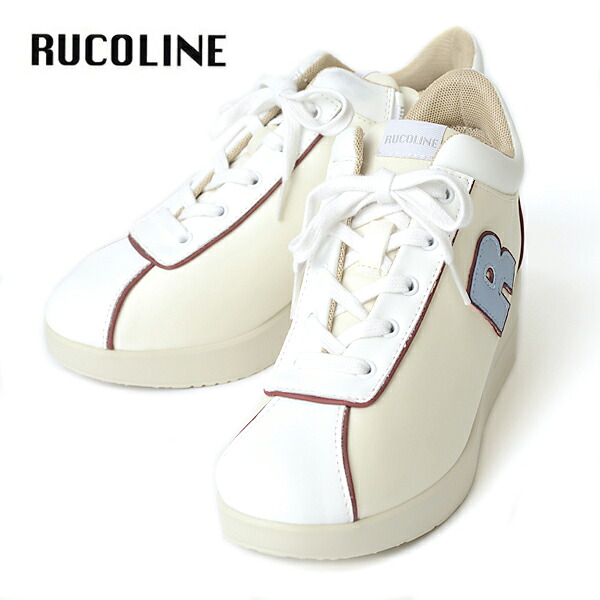 ルコライン スニーカー ルコライン 靴 RUCO LINE \u003cBR\u003eRUCO-006WH RASO MULTY ベージュ 白いこと 合皮 / \u003cBR\u003eエンジ色 パイピング / 青み R目じるし 姿勢ジッパー付 \u003cBR\u003e３E 幅ひろい ルコライン レディース シューズ \u003cBR\u003eRUCO LINE ルコラインスニーカー 新作 取りまわし店 京都