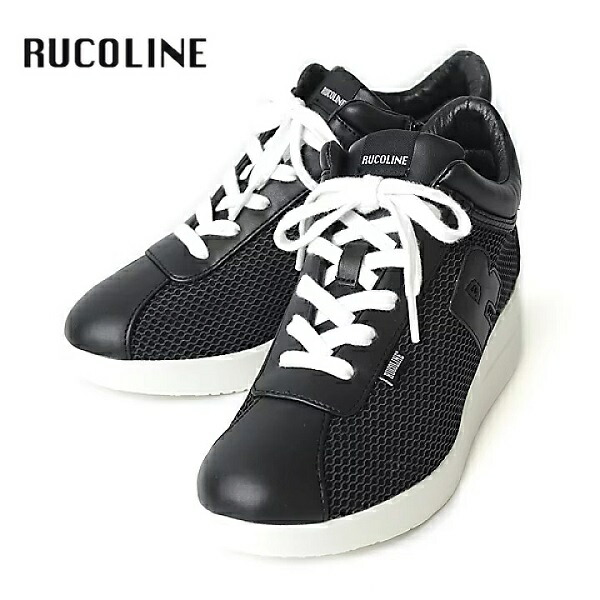 ルコライン スニーカー ルコライン 靴 RUCO LINE \u003cBR\u003eRUCO-012BK NETT メッシュ×合皮 黒いこと R目じるし \u003cBR\u003e片方チャック付 ３E 幅ひろい ルコライン レディース シューズ \u003cBR\u003eRUCO LINE ルコラインスニーカー 新作 取りまわし店 京都 母の日